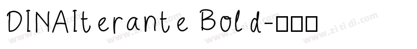 DINAIterante Bold字体转换